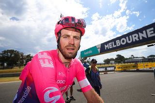 EF Education First's Dan McLay recovers from having sprinted to the win on stage 1 of the 2019 Jayco Herald Sun Tour