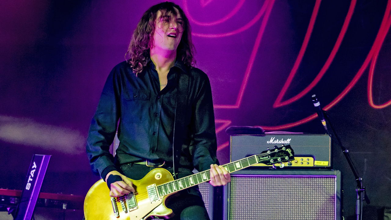 Dan Hawkins of The Darkness performs onstage during a concert at Alcatraz in Milan, Italy on October 16, 2025