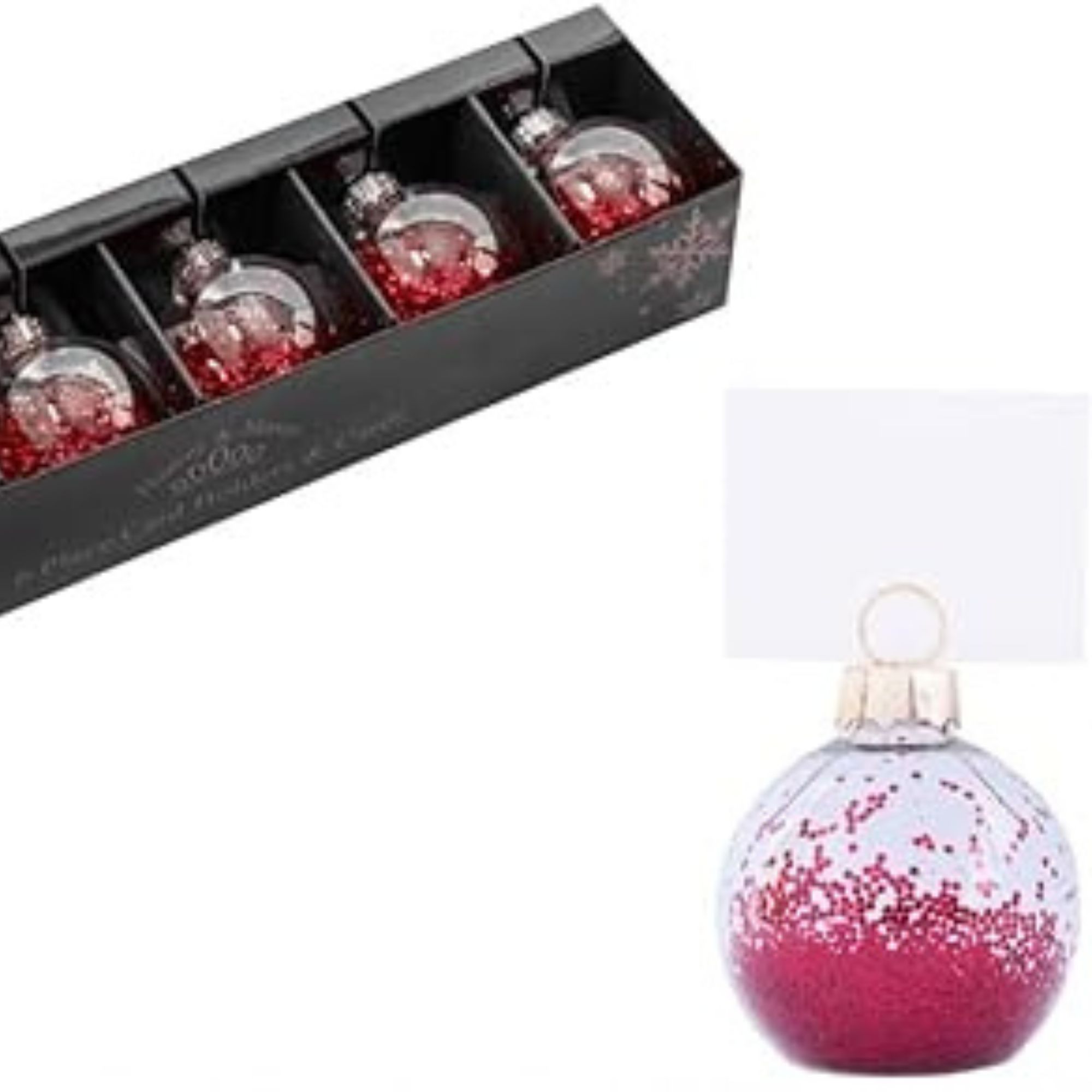 Bauble place card holders