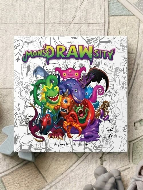 Deep Water Games Monsdrawsity, Drawing Party Game Based on Verbal Description, Take Turns Describing & Drawing a Bizarre Monster - Be the Player Whose Drawing Most Closely Matches, 8+, 3-8 Players