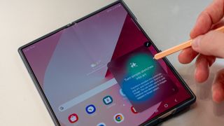 Using the AI doodle feature on the Samsung Galaxy Z Fold 6