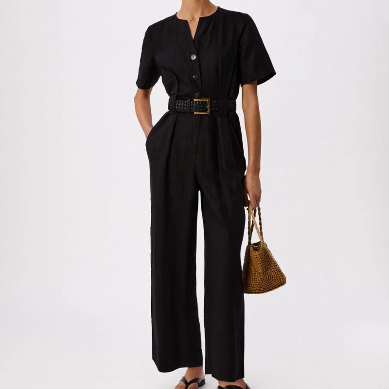 Whistles, black linen jumpsuit