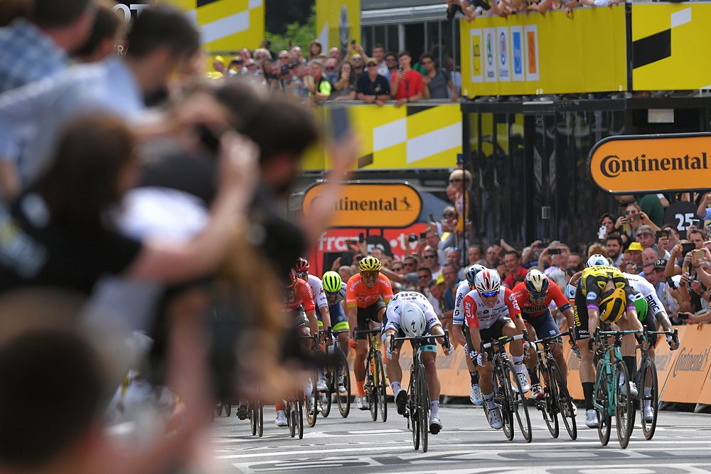 Mike Teunissen (Jumbo-Visma) wins the opening stage at the Tour de France in Brussels