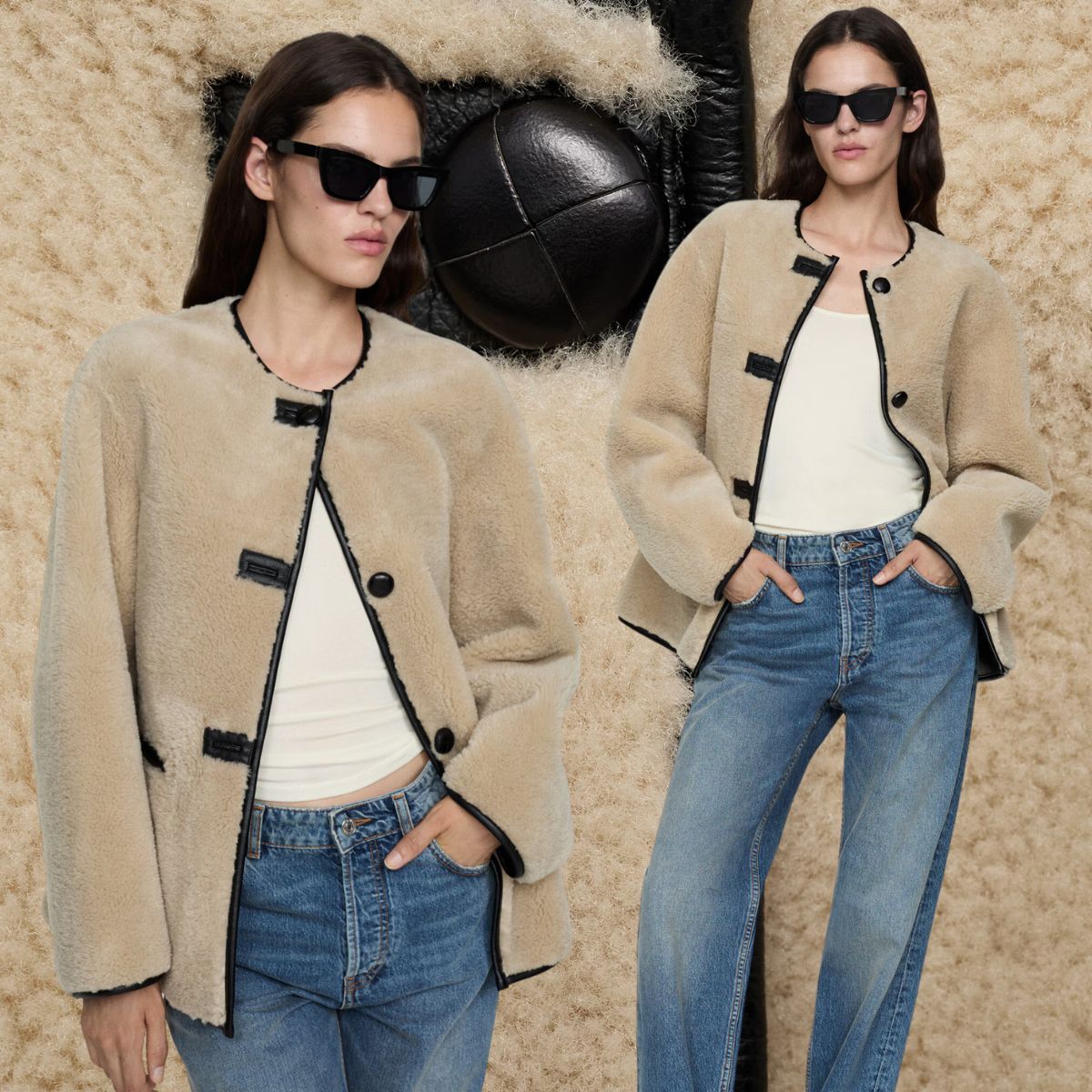 Mango's Sell-Out Faux-Shearling Jacket Is Back In Stock | Who What