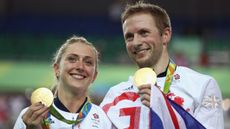 Laura and Jason Kenny with their gold medals at Rio 2016 