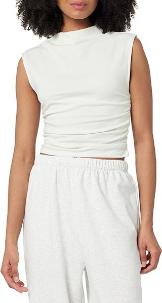 The Drop, Women's Raylen Sleeveless Ruched Top