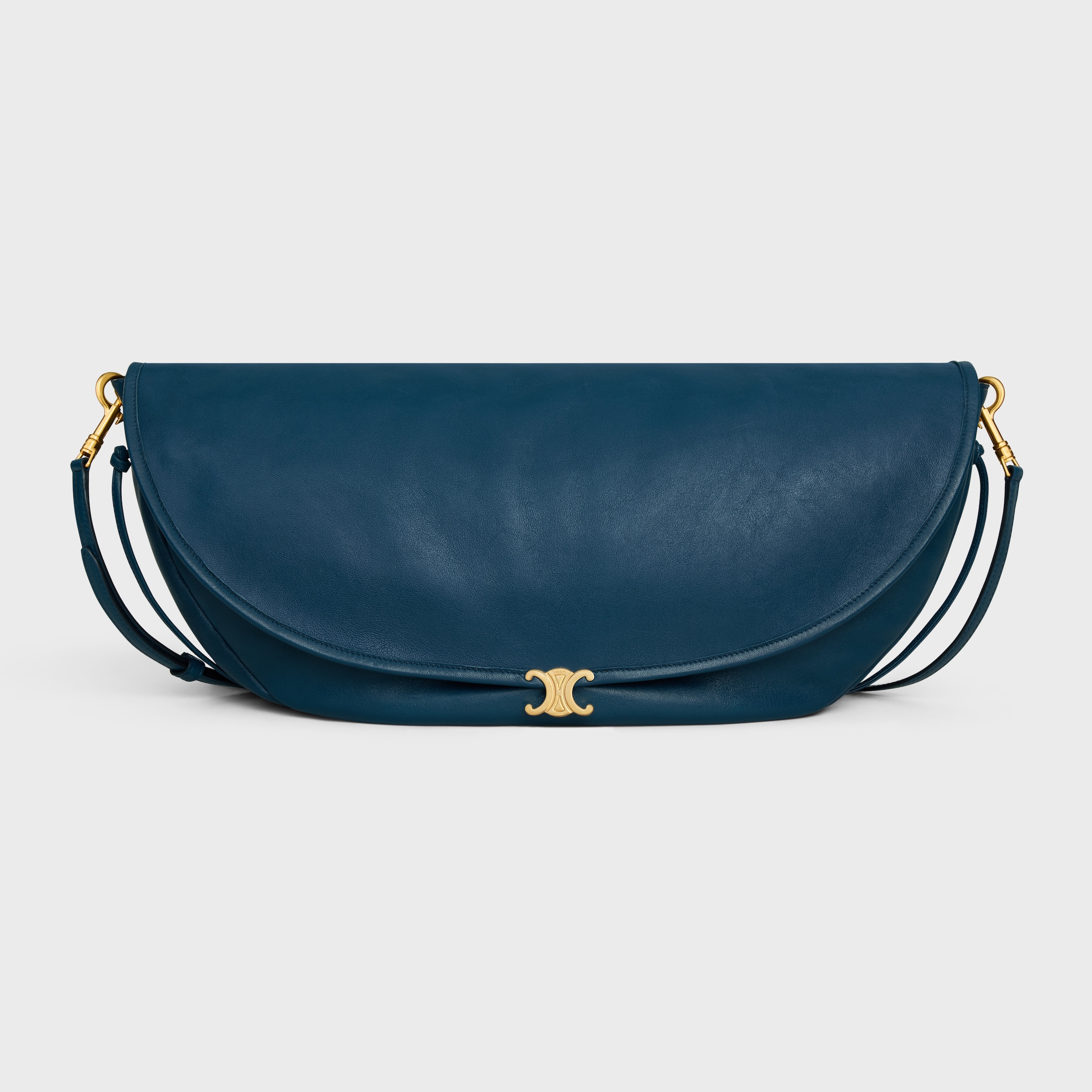 Halfmoon Soft Triomphe Bag in Supple Shiny Lambskin
