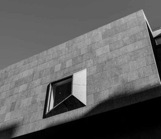 A window at the former Whitney Museum, New York, designed by Marcel Breuer