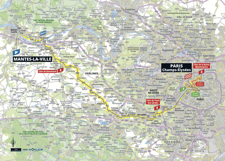 Maps of the 2025 Tour de France stages