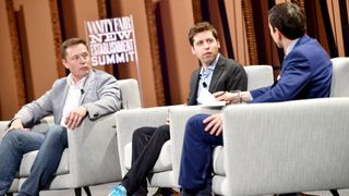 Sam Altman and Elon Musk at a Vanity Fair event back in the day