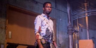 Spiral: From The Book of Saw Chris Rock bloodied and dirty in a warehouse