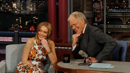 Lindsay Lohan and David Letterman
