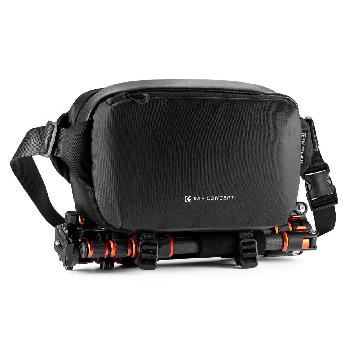 Black K&F Concept Alpha Camera Sling Bag on a white background