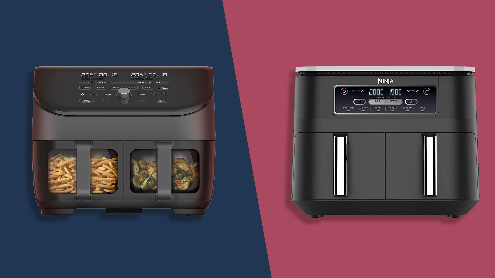 Instant Vortex Plus Dual air fryer vs Ninja Foodi 2 basket air fryer: which  air fryer should you choose?