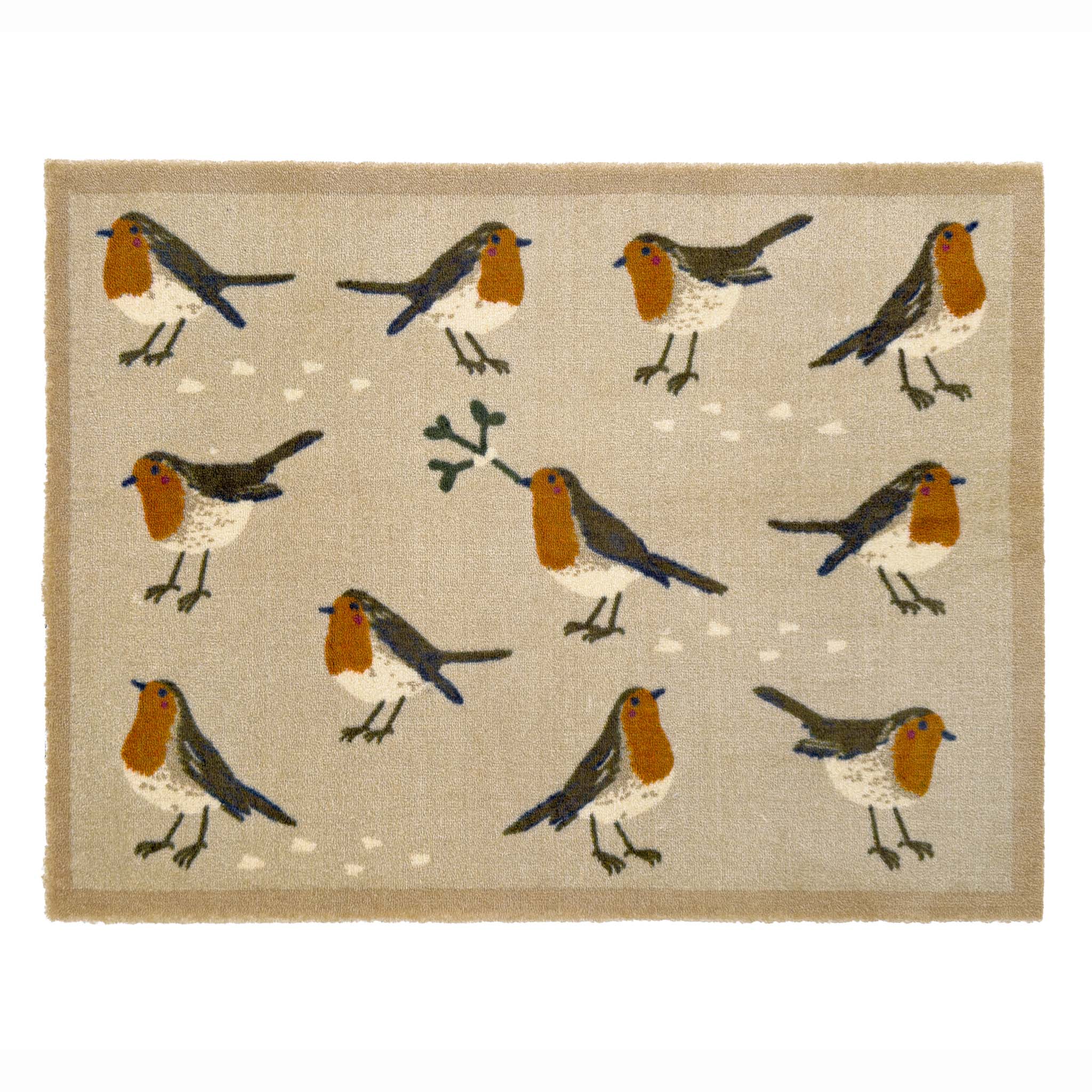 Aura Robin Cream Washable Doormat
