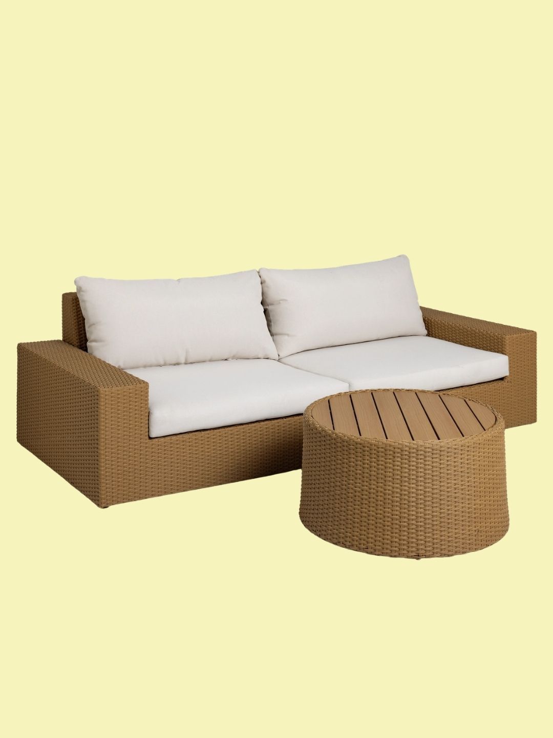 Dubbed the "Perfect Outdoor Sofa," It's Not Hard to See Why Most People Buy Two of These — It's Elegant, Comes With a Coffee Table, and Is Currently on Sale