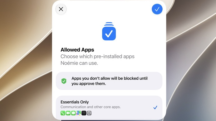 Customizing the allowed apps on an Apple device