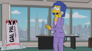 Marge's seltzer water company in The Simpsons