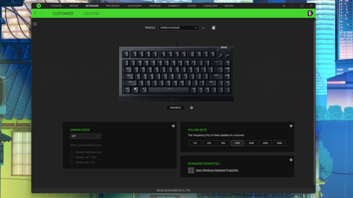 razer blackwidow v4 75%