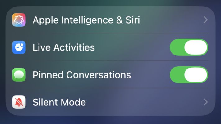 CarPlay settings in an iOS 26.2 beta