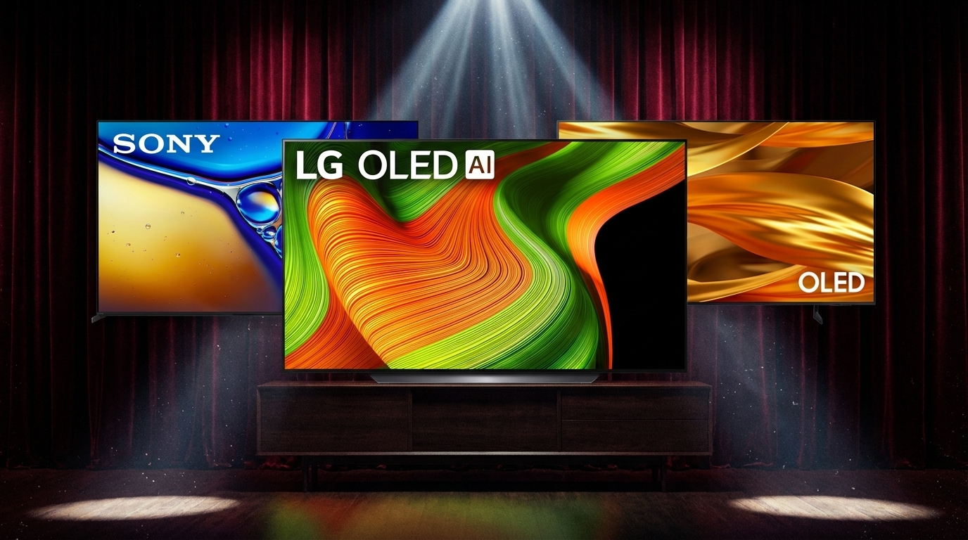 Image of LG, Samsung, and Sony TVs for Black Friday and Cyber Monday.