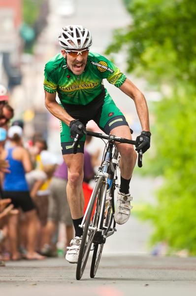 Timothy Rugg (NVGP Pro Ride) launches the attack that forms the only break of the day.
