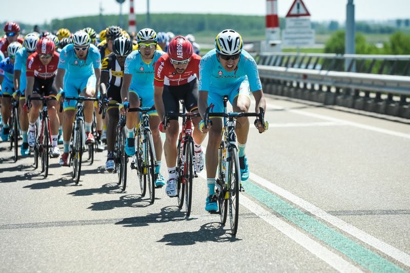 Astana were riding to protect the overall lead of Andrea Guardini