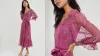 Monsoon Sabrina embellished midi dress pink