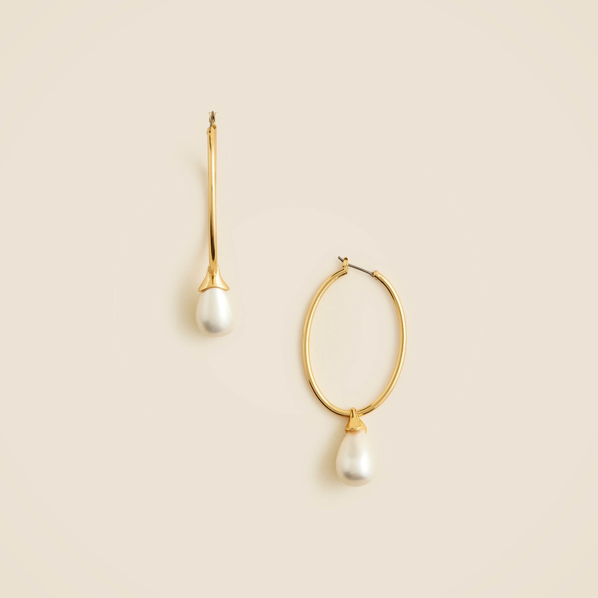 J.Crew Beaded Oval Hoop Earrings