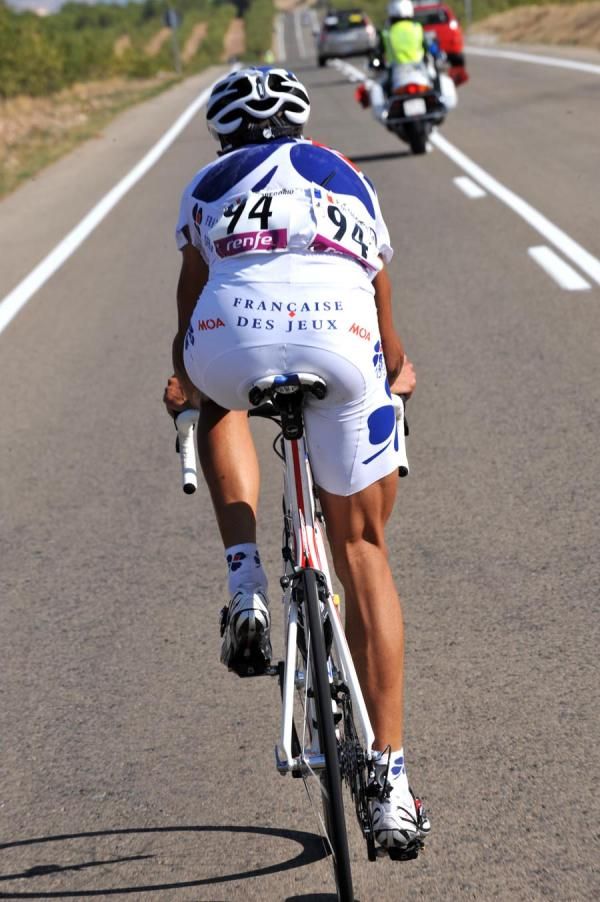 Remi di Gregorio (FdJ) tried for a solo move.