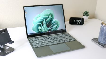 The Surface Laptop Go 3 on a desk