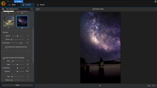 Image shows the sky replacement feature in Photodirector 365