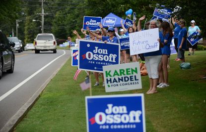 Jon Ossoff supporters.