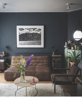 black living room