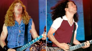 Dave Mustaine and Marty Friedman circa Risk, the straw, the guitar solo that broke the camel's back