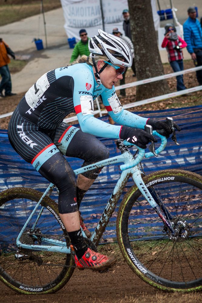 Katie Compton (Trek) with one lap to go