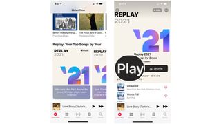 To access your Apple Music Replays on iPhone or iPad, scroll down, then select the Replay year. Choose Play to listen to the list.