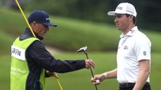 Ben Griffin and new caddie Jon Yarbrough at the Mexico Open