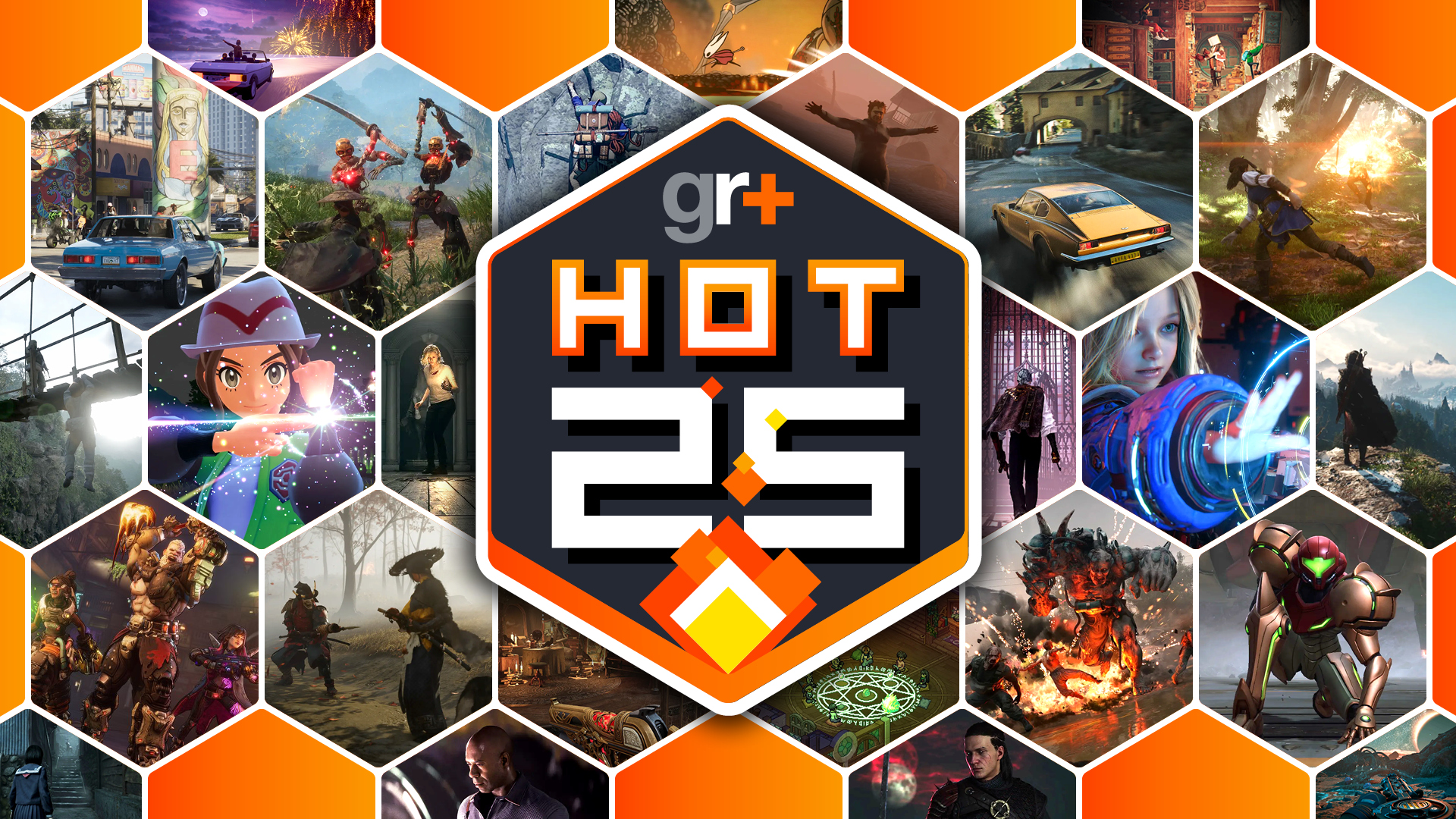 Hot 25 hero images, featuring 25 of the most anticipated video games of 2025 and 2026