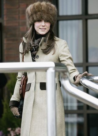 Kate Middleton wearing a fur hat