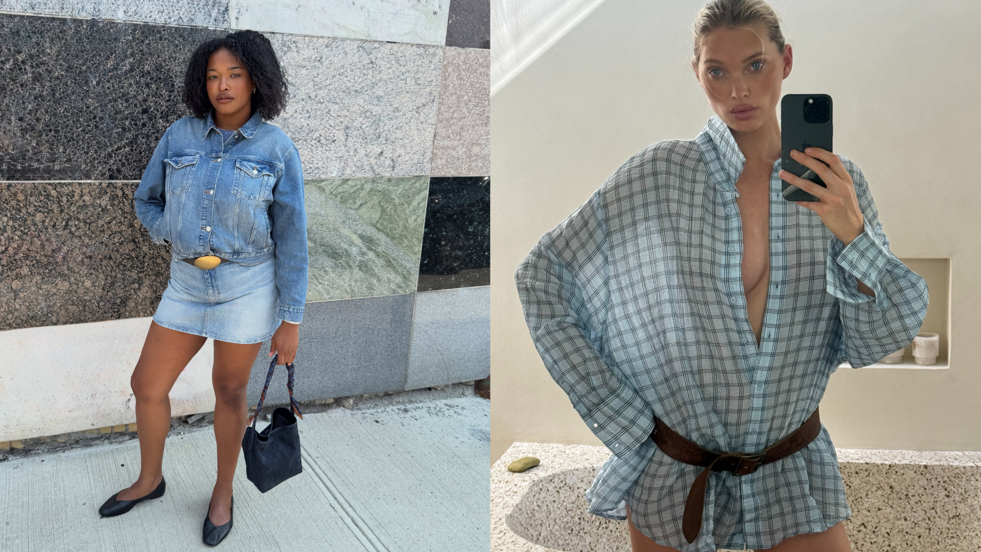 An image of a woman wearing early fall trendy outfit idea 2026