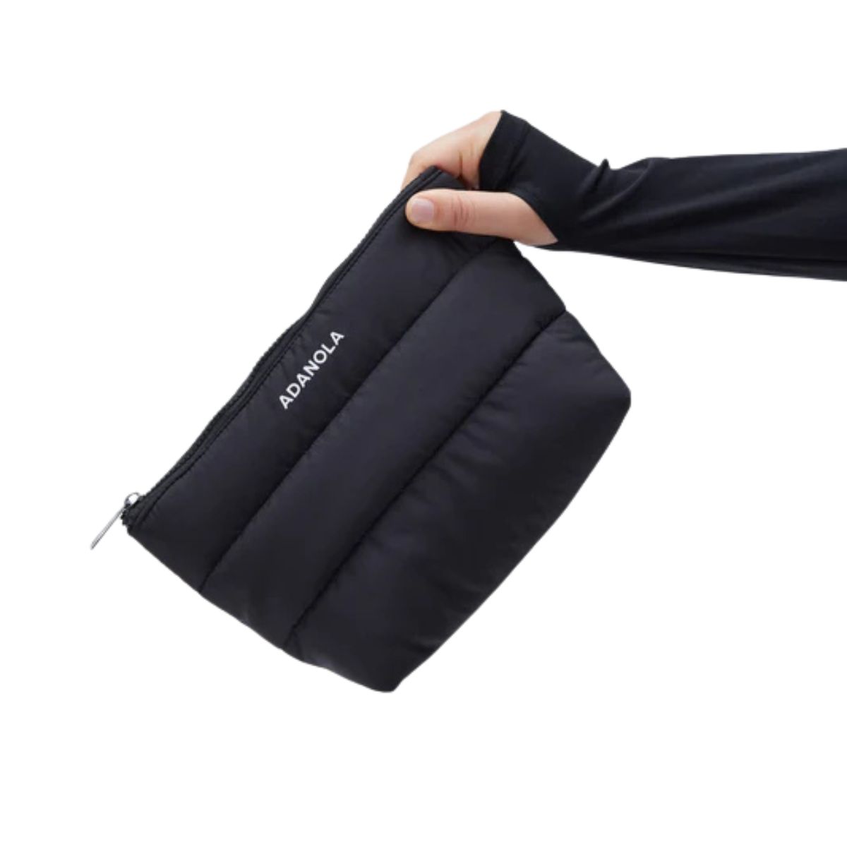 Adanola black puffer pouch