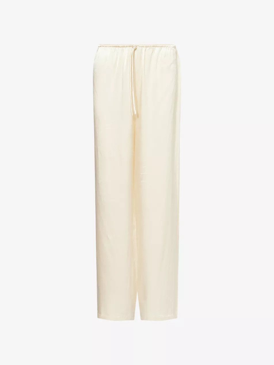 Mya Straight-Leg Satin Trousers - 6