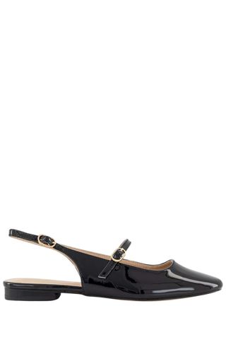 Office Firefly Mary Jane Slingbacks Black Patent