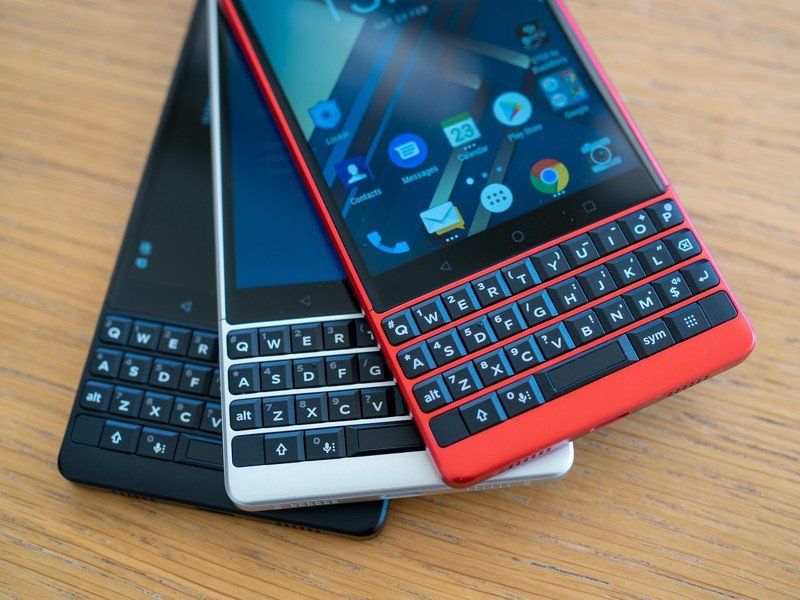 BlackBerry KEY2 in red, silver and black