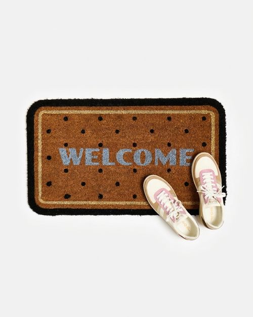 Welcome Polka Dot Doormat