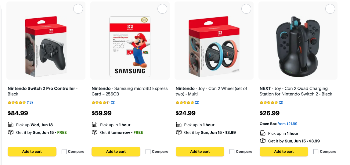 Switch 2 accessories