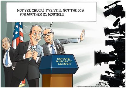 Political cartoon U.S. Senate Harry Reid Chuck Schumer
