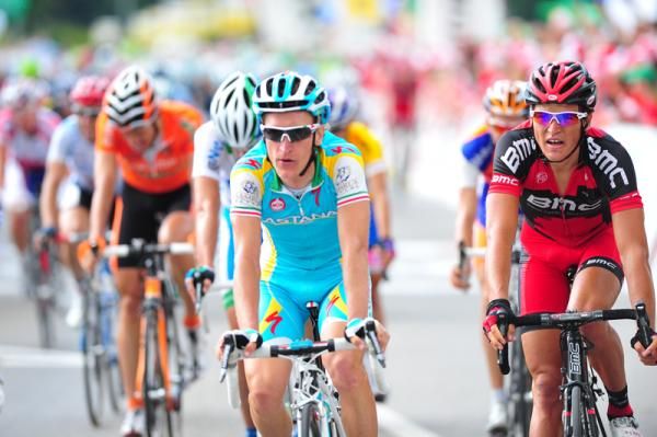 Enrico Gasparotto (Pro Team Astana) crosses the line
