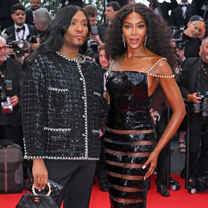 Law Roach and Naomi Campbell on the Cannes red carpet in 2024
